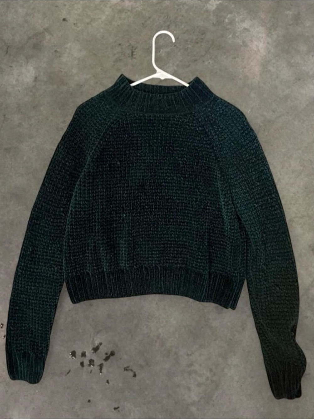 H&M Knit Crewneck Sweater in Green Size Medium